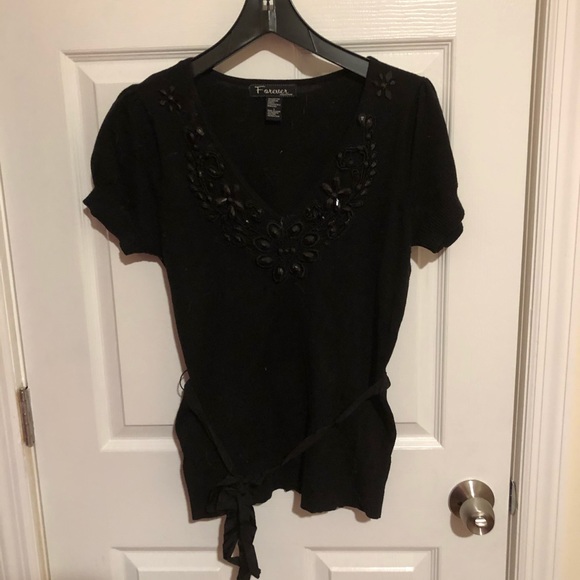 Forever 21 Rhinestone Embellished Sweater Size L - Picture 1 of 3